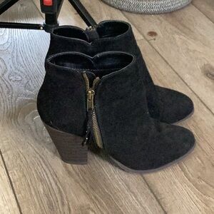 Heeled Boots Black With Zipper